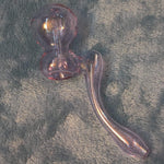 Small Elegant Lavender Purple Water Pipe Tobacco Smoking Herb Glass Travel Size