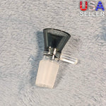 18mm Male Smokey Black Glass Bowl Replacement Tobacco Herb Water Pipe Piece