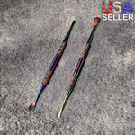2 Rainbow Stainless Steel Scraper Poker Bowl Cleaner Tool Smoking Tobacco Herb