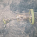 Small Premium Olive Green Water Pipe Tobacco Smoking Herb Glass Travel Size