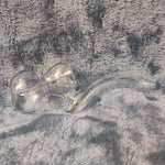 Small Elegant Crystal Clear Water Pipe Tobacco Smoking Herb Glass Travel Size