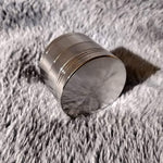50mm Small Silver 4 Piece Tobacco Herb Grinder Portable Metal Travel Size