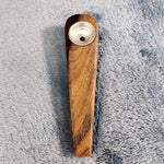 NEW Small Charred Wood Smoking Pipe Tobacco Herb Portable Wooden Travel Size