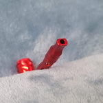Small Red Deluxe Smoking Pipe Tobacco Herb Portable Metal Glass Travel Size