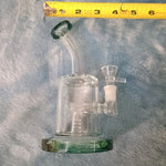Small Premium Misty Green Water Pipe Tobacco Smoking Herb Glass Travel Size