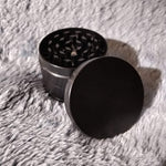 50mm Small Black 4 Piece Tobacco Herb Grinder Portable Metal Travel Size