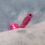 Small Pink Deluxe Smoking Pipe Tobacco Herb Portable Metal Glass Travel Size