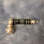 Small Black Luxury Metal Smoking Pipe Tobacco Herb Silver Portable Pocket Size