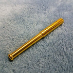 Small Gold One Hitter Bat Smoking Pipe Tobacco Herb Portable Metal Pocket Size