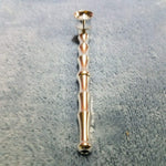 Small Long Silver Bamboo Smoking Pipe Tobacco Herb Portable Metal Travel Size
