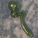Small Elegant Emerald Green Water Pipe Tobacco Smoking Herb Glass Travel Size