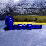 NEW Small Blue Stylish Smoking Pipe Tobacco Herb Portable Metal Pocket Size
