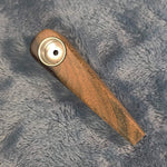 NEW Small Charred Wood Smoking Pipe Tobacco Herb Portable Wooden Travel Size