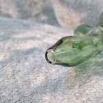 Small Elegant Emerald Green Water Pipe Tobacco Smoking Herb Glass Travel Size