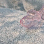 Small Elegant Rosey Pink Water Pipe Tobacco Smoking Herb Glass Travel Size