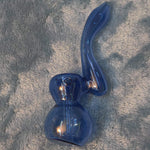 Small Elegant Ice Blue Water Pipe Tobacco Smoking Glass Travel Size