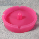 Unique Rosey Pink Silicone Ash Tray Smoking Tobacco Herb Round Ashtray Bowl Tap