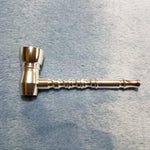 NEW Small Silver Bamboo Smoking Pipe Tobacco Herb Portable Metal Pocket Size