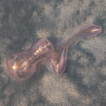 Small Elegant Rosey Pink Water Pipe Tobacco Smoking Herb Glass Travel Size
