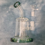 Small Premium Misty Green Water Pipe Tobacco Smoking Herb Glass Travel Size