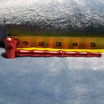 Small Long Red Bamboo Smoking Pipe Tobacco Herb Portable Metal Travel Size