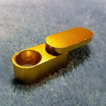 NEW Small Gold Foldable Smoking Pipe Tobacco Herb Portable Metal Pocket Size