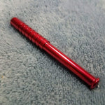 Small Red One Hitter Bat Smoking Pipe Tobacco Herb Portable Metal Pocket Size