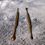 2 Gold Stainless Steel Scraper Poker Bowl Cleaner Tool Smoking Tobacco Herb