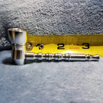 NEW Small Silver Bamboo Smoking Pipe Tobacco Herb Portable Metal Pocket Size