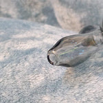 Small Elegant Smokey Black Water Pipe Tobacco Smoking Herb Glass Travel Size