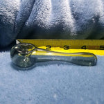 Small Smokey Black Smoking Pipe Tobacco Herb Portable Glass Spoon Pocket Size
