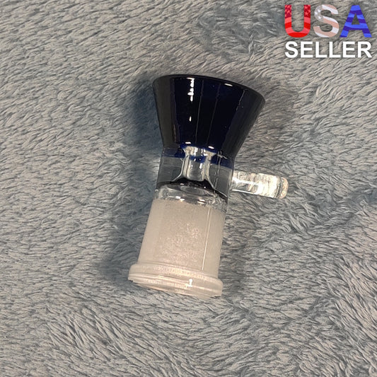 18mm Female Sapphire Blue Glass Bowl Replacement Tobacco Herb Water Pipe Piece