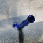 Small Long Blue Bamboo Smoking Pipe Tobacco Herb Portable Metal Travel Size