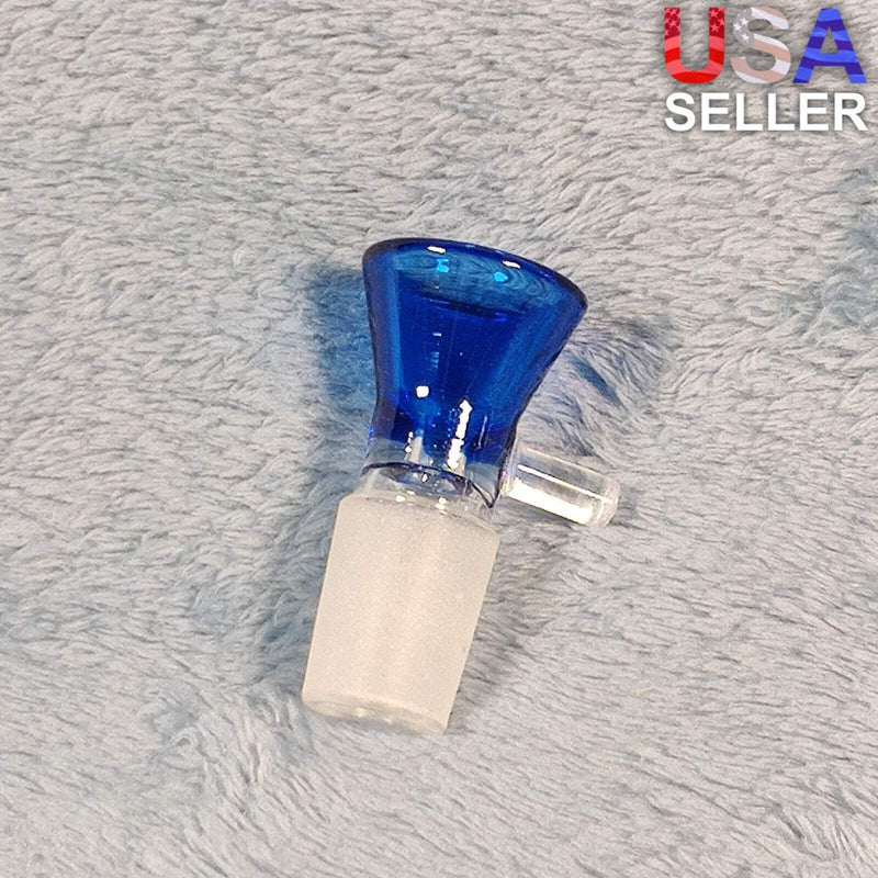 18mm Male Sapphire Blue Glass Bowl Replacement Tobacco Herb Water Pipe Piece
