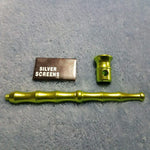Small Long Green Bamboo Smoking Pipe Tobacco Herb Portable Metal Travel Size