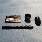 NEW Small Black Bamboo Smoking Pipe Tobacco Herb Portable Metal Pocket Size