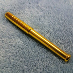 Small Gold One Hitter Bat Smoking Pipe Tobacco Herb Portable Metal Pocket Size