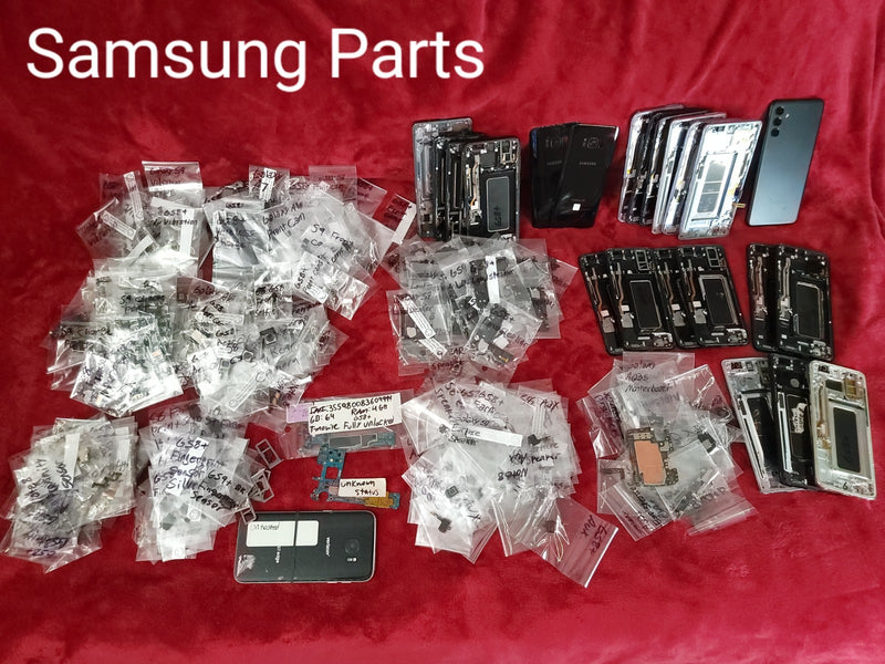 600+ Smartphone Parts Assorted & Organized  - SAMSUNG APPLE LG Device Part READ!