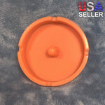 Unique Orange Silicone Ash Tray Smoking Tobacco Herb Round Ashtray Bowl Tap