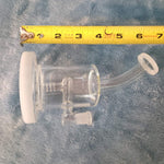 Small Premium Pearly White Water Pipe Tobacco Smoking Herb Glass Travel Size
