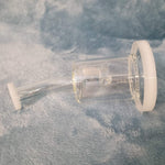 Small Premium Pearly White Water Pipe Tobacco Smoking Herb Glass Travel Size