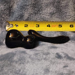 Small Elegant Obsidian Black Water Pipe Tobacco Smoking Herb Glass Travel Size