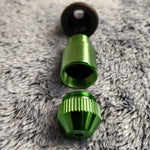 Small Flared Green Bullet Smoking Pipe Tobacco Herb Portable Metal Travel Size