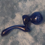 Small Elegant Sapphire Blue Water Pipe Tobacco Smoking Herb Glass Travel Size