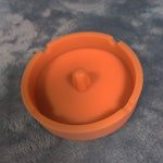 Unique Orange Silicone Ash Tray Smoking Tobacco Herb Round Ashtray Bowl Tap