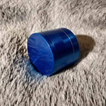 50mm Small Blue 4 Piece Tobacco Herb Grinder Portable Metal Travel Size