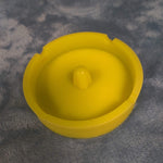 Unique Yellow Silicone Ash Tray Smoking Tobacco Herb Round Ashtray Bowl Tap
