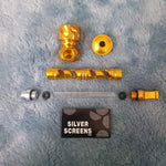 Small Gold Deluxe Smoking Pipe Tobacco Herb Portable Metal Glass Travel Size