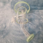 Small Premium Olive Green Water Pipe Tobacco Smoking Herb Glass Travel Size