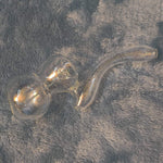 Small Elegant Crystal Clear Water Pipe Tobacco Smoking Herb Glass Travel Size